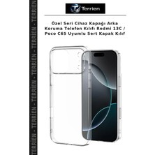 Terrien Özel Seri Cihaz Kapağı Arka Koruma Telefon Kılıfı Redmi 13C / Poco C65 Uyumlu Sert Kapak Kılıf