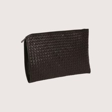 Ellize El Işçiliği Örgü Deri Portföy & Laptop / Tablet Kılıfı - Fermuarlı Evrak Çantası