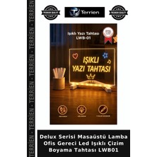 Terrien Delux Serisi Masaüstü Lamba Ofis Gereci LED Işıklı Çizim Boyama Tahtası LWB01