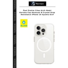 Terrien Özel Üretim Cihaz Kılıfı Mobil Koruma Cep Aksesuar B Crystal Drop Resistance iPhone 16 Uyumlu Kılıf
