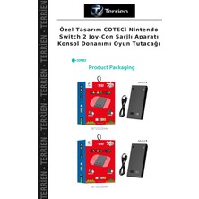 Terrien Özel Tasarım Coteci Nintendo Switch 2 Joy-Con Şarjlı Aparatı Konsol Donanımı Oyun Tutacağı
