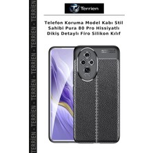 Terrien Telefon Koruma Model Kabı Stil Sahibi Pura 80 Pro Hissiyatlı Dikiş Detaylı Firo Silikon Kılıf