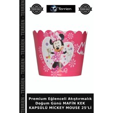 Terrien Premium Eğlenceli Atıştırmalık Doğum Günü Mafin Kek Kapsülü Mickey Mouse 25’li