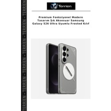 Terrien Premium Fonksiyonel Modern Tasarım Şık Aksesuar Samsung Galaxy S26 Ultra Uyumlu Frosted Kılıf