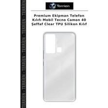 Terrien Premium Ekipman Telefon Kılıfı Mobil Tecno Camon 40 Şeffaf Clear Tpu Silikon Kılıf