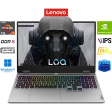Lenovo loq Amd Ryzen 7 250(YENI Nesil İŞLEMCI)24GB 512GB SSD RTX5050 W11PRO 15.6" Fhd Taşınabilir Bilgisayar 83JG008VTR Prestij