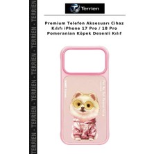 Terrien Premium Telefon Aksesuarı Cihaz Kılıfı iPhone 17 Pro / 18 Pro Pomeranian Köpek Desenli Kılıf