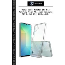 Terrien Delux Serisi Telefon Stil Cep Telefonu Mobil Aksesuar Samsung A07 Şeffaf 2mm Silikon Kılıf