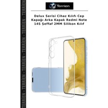 Terrien Delux Serisi Cihaz Kılıfı Cep Kapağı Arka Kapak Redmi Note 14S Şeffaf 2mm Silikon Kılıf