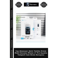 Terrien Cep Aksesuarı Akıllı Telefon Ürünü Mobil Koruma iPhone 17 Pro Uyumlu Temperli Cam Ekran Koruyucu