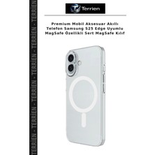 Terrien Premium Mobil Aksesuar Akıllı Telefon Samsung S25 Edge Uyumlu Magsafe Özellikli Sert Magsafe Kılıf