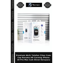 Terrien Premium Akıllı Telefon Cihaz Camı Cep Koruma Hd Corning iPhone 18 Pro Max Cam Ekran Koruyucu