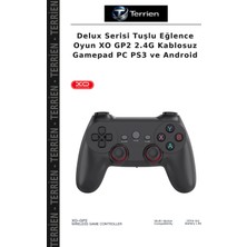 Terrien Delux Serisi Tuşlu Eğlence Oyun Xo Gp2 2.4g Kablosuz Gamepad Pc Ps3 ve Android