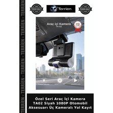 Terrien Özel Seri Araç Içi Kamera TA02 Siyah 1080P Otomobil Aksesuarı Üç Kameralı Yol Kayıt