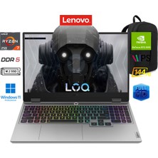 Lenovo loq Amd Ryzen 7 250(YENI Nesil İŞLEMCI)32GB 1tb SSD RTX5050 W11PRO 15.6" Fhd Taşınabilir Bilgisayar 83JG008VTR Prestij Çanta