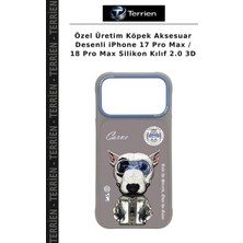 Terrien Özel Üretim Köpek Aksesuar Desenli iPhone 17 Pro Max / 18 Pro Max Silikon Kılıf 2.0 3D