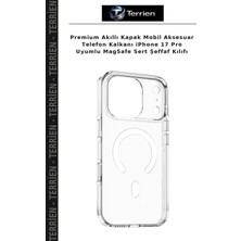 Terrien Premium Akıllı Kapak Mobil Aksesuar Telefon Kalkanı iPhone 17 Pro Uyumlu Magsafe Sert Şeffaf Kılıfı
