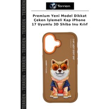 Terrien Premium Yeni Model Dikkat Çeken Işlemeli Kap iPhone 17 Uyumlu 3D Shiba Inu Kılıf