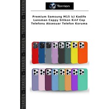 Terrien Premium Samsung M15 Içi Kadife Lansman Cappy Silikon Kılıf Cep Telefonu Aksesuar Telefon Koruma