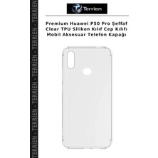 Terrien Premium Huawei P50 Pro Şeffaf Clear Tpu Silikon Kılıf Cep Kılıfı Mobil Aksesuar Telefon Kapağı