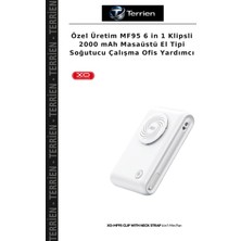 Terrien Özel Üretim MF95 6 In 1 Klipsli 2000 Mah Masaüstü El Tipi Soğutucu Çalışma Ofis Yardımcı