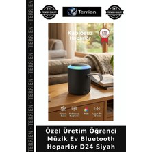 Terrien Özel Üretim Öğrenci Müzik Ev Bluetooth Hoparlör D24 Siyah