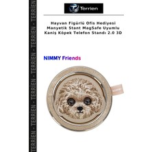 Terrien Hayvan Figürlü Ofis Hediyesi Manyetik Stant Magsafe Uyumlu Kaniş Köpek Telefon Standı 2.0 3D