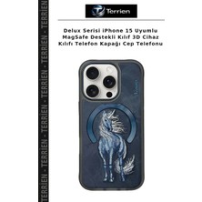 Terrien Delux Serisi iPhone 15 Uyumlu Magsafe Destekli Kılıf 3D Cihaz Kılıfı Telefon Kapağı Cep Telefonu