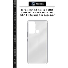 Terrien Infinix Hot 50 Pro 4g Şeffaf Clear Tpu Silikon Kılıf Cihaz Kılıfı Ek Koruma Cep Aksesuar