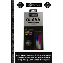 Terrien Cep Aksesuarı Akıllı Telefon Mobil Aksesuar iPhone 15 Pro Uyumlu King Kong Cam Ekran Koruyucu