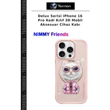 Terrien Delux Serisi iPhone 16 Pro Kedi Kılıf 3D Mobil Aksesuar Cihaz Kabı