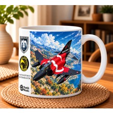 Patili Baskı Türk Hava Aracı Serisi THAPB0007 - F-4e Phantom Iı Terminatör  50. Yıl Özel Tasarımlı 330 ml Porselen Kupa Bardak