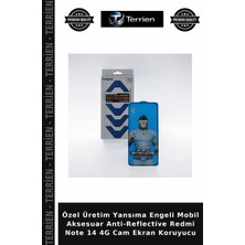 Terrien Özel Üretim Yansıma Engeli Mobil Aksesuar Anti-Reflective Redmi Note 14 4g Cam Ekran Koruyucu