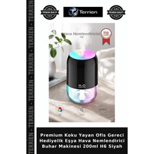 Terrien Premium Koku Yayan Ofis Gereci Hediyelik Eşya Hava Nemlendirici Buhar Makinesi 200ML H6 Siyah