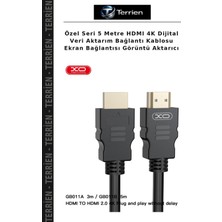 Terrien Özel Seri 5 Metre HDMI 4K Dijital Veri Aktarım Bağlantı Kablosu Ekran Bağlantısı Görüntü Aktarıcı