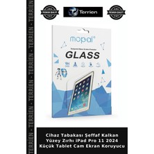 Terrien Cihaz Tabakası Şeffaf Kalkan Yüzey Zırhı iPad Pro 11 2024 Küçük Tablet Cam Ekran Koruyucu