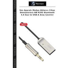 Terrien Ses Aparatı Medya Aktarıcı Cihaz Dönüştürücü NB-R202 Bluetooth 5.0 Aux To Usb-A Araç Çevirici
