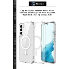 Terrien Cep Koruyucu Telefon Aracı Mobil Koruma Samsung S22 Plus Magsafe Özellikli Şeffaf Iq Silikon Kılıf