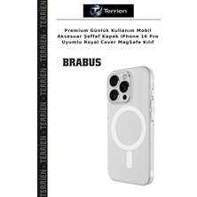 Terrien Premium Günlük Kullanım Mobil Aksesuar Şeffaf Kapak iPhone 16 Pro Uyumlu Royal Cover Magsafe Kılıf