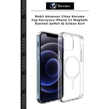 Terrien Mobil Aksesuar Cihaz Koruma Cep Koruyucu iPhone 11 Magsafe Özellikli Şeffaf Iq Silikon Kılıf