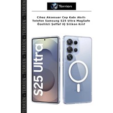 Terrien Cihaz Aksesuar Cep Kabı Akıllı Telefon Samsung S25 Ultra Magsafe Özellikli Şeffaf Iq Silikon Kılıf