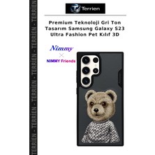 Terrien Premium Teknoloji Gri Ton Tasarım Samsung Galaxy S23 Ultra Fashion Pet Kılıf 3D