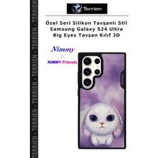 Terrien Özel Seri Silikon Tavşanlı Stil Samsung Galaxy S24 Ultra Big Eyes Tavşan Kılıf 3D