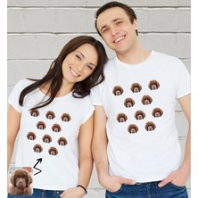 Bk Gift Kişiye Özel Evcil Hayvan Tasarımlı Beyaz Tişört-9, Sevgiliye Hediye, Arkadaşa Hediye, Trend T-Shirt