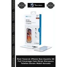 Terrien Özel Tasarım iPhone Duo Uyumlu 3D Full Coverage Cam Ekran Koruyucu Telefon Ekranı Mobil Koruma