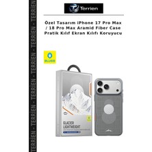 Terrien Özel Tasarım iPhone 17 Pro Max / 18 Pro Max Aramid Fiber Case Pratik Kılıf Ekran Kılıfı Koruyucu