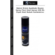 Terrien Bakım Ürünü Ayakkabı Boyası Sprey Flexi Süet Spreyi 250 ml Siyah Süet Nubuk Canlandırıcı
