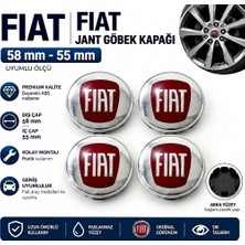 Memo Digital Universal Fiat Jant Göbek Kapağı 58 mm - 55 mm