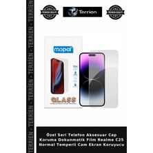 Terrien Özel Seri Telefon Aksesuar Cep Koruma Dokunmatik Film Realme C25 Normal Temperli Cam Ekran Koruyucu