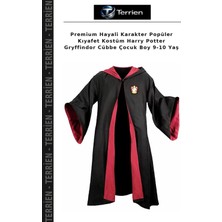 Terrien Premium Hayali Karakter Popüler Kıyafet Kostüm Harry Potter Gryffindor Cübbe Çocuk Boy 9-10 Yaş